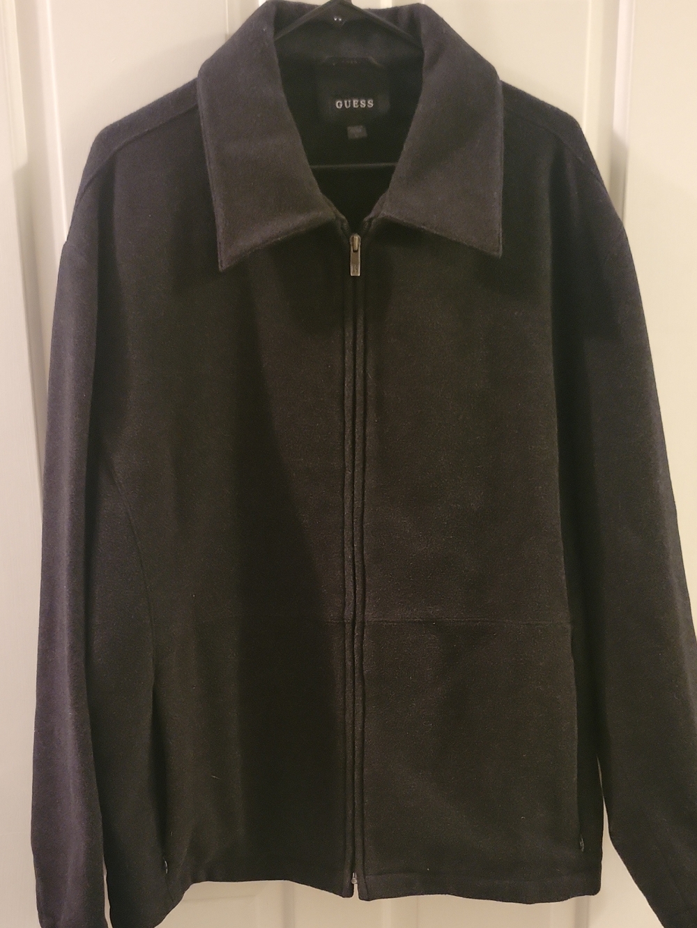 GUESS Men's Black Zip-Up Sweater Jacket